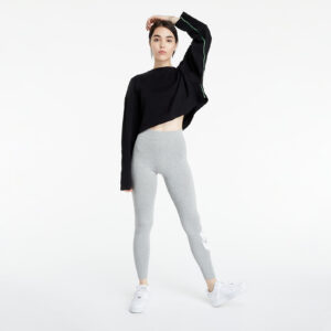 Leggings Nike Sportswear W Essential High-Rise Leggings Dk Grey Heather/ White M-alacsony-ár