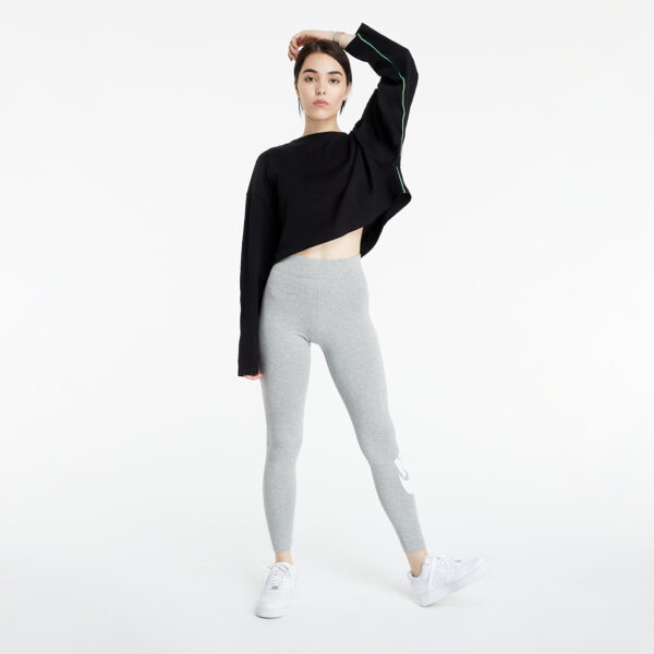 Leggings Nike Sportswear W Essential High-Rise Leggings Dk Grey Heather/ White M-alacsony-ár