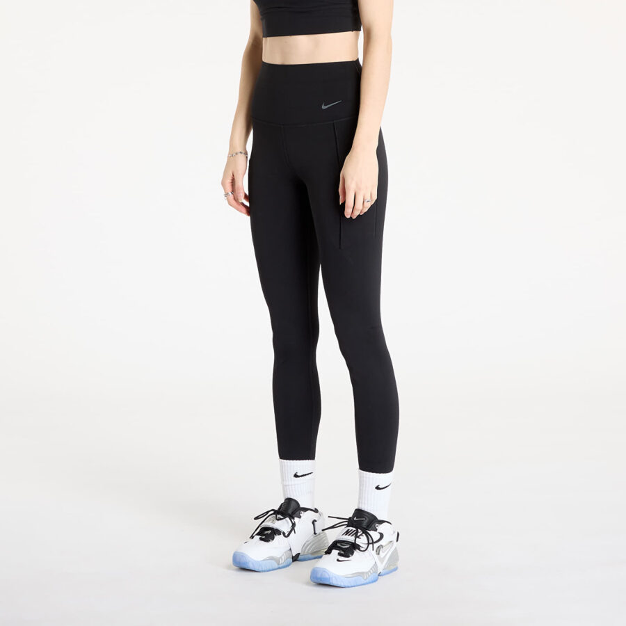 Leggings Nike Universa Women's Medium-Support High-Waisted Full-Length Leggings with Pockets Black/ Black S-alacsony-ár