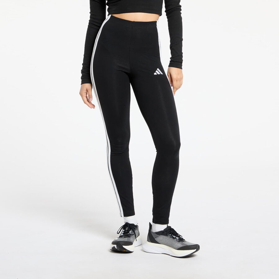 Leggings adidas Essentials 3-Stripes Cotton Leggings Black/ White XS-alacsony-ár