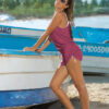 Leila Magenta M-312 Tunic (6) Dark Pink
