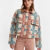 Levi's Beige Women's Checkered Jacket Levi's® Sherpa - Women's