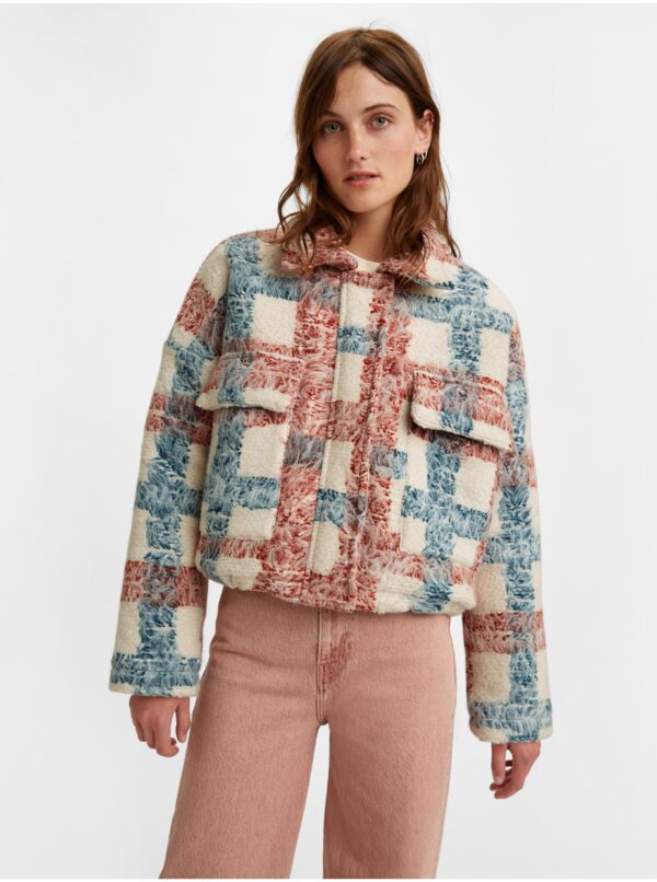 Levi's Beige Women's Checkered Jacket Levi's® Sherpa - Women's