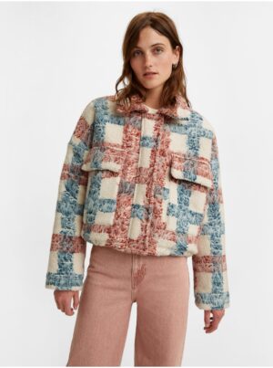 Levi's Beige Women's Checkered Jacket Levi's® Sherpa - Women's
