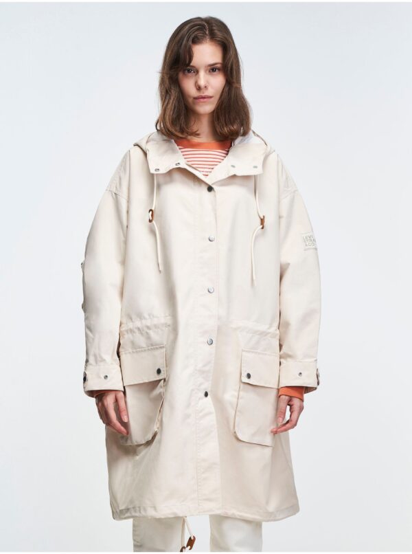 Levi's Beige női könnyű vízálló oversize kabát Levi's® Sloan - Nők