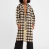 Levi's Black-beige women's checkered coat with wool blend Levi's® Agnes - Women's