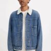 Levi's Blue Men's Denim Jacket Levi's® Type 1 Sherpa Trucker Fall Bre - Men's