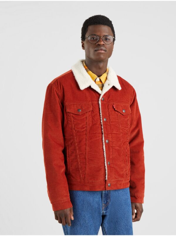 Levi's Brick Men's Corduroy Jacket with Fur Levi's® Sherpa Trucker - Men's