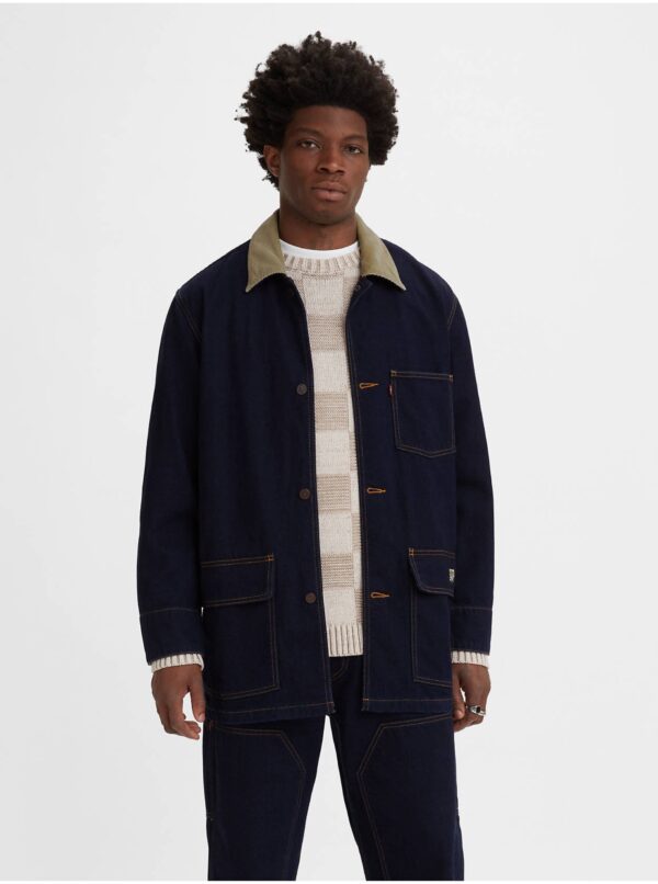 Levi's Dark blue men's denim jacket with wool blend Levi's® Cypress - Men's