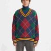 Levi's Green-Blue Mens Sweater Levi's® Stay Loose Vneck Sweater Athle - Men