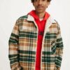 Levi's Green-brown men's checkered jacket with Levi's® Type 1 Sh - Men