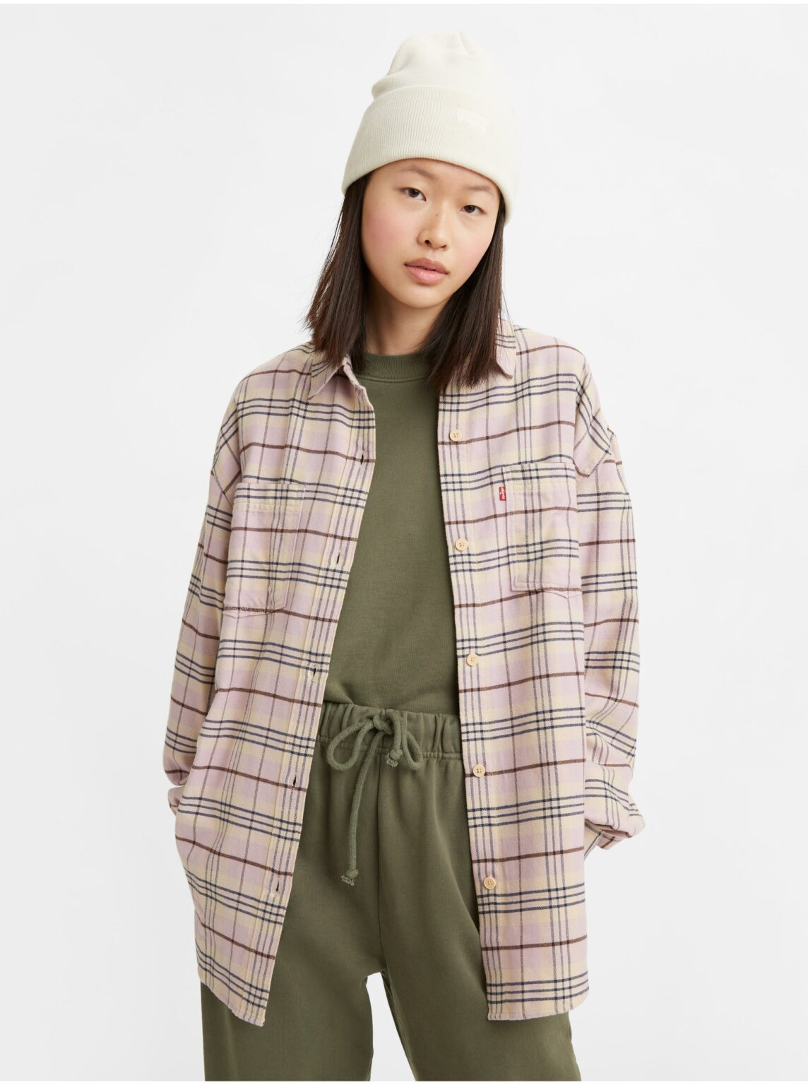 Levi's Light Pink Women's Plaid Shirt Levi's® Remi Utility - Women