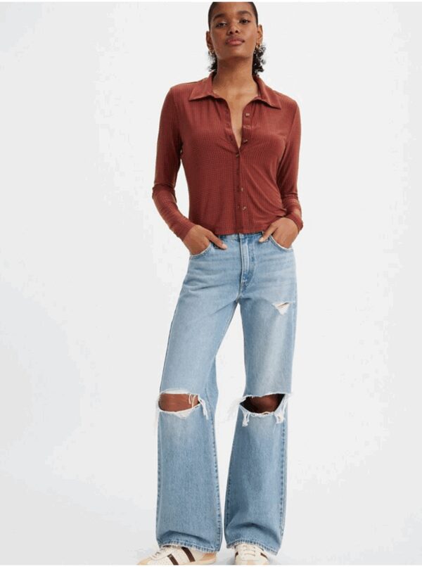 Levi's Light blue women's wide jeans Levi's® Baggy Boot - Women's
