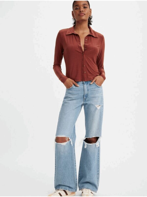 Levi's Light blue women's wide jeans Levi's® Baggy Boot - Women's