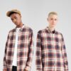 Levi's White-blue unisex checkered shirt Levi's® Jackson Worker - Men's