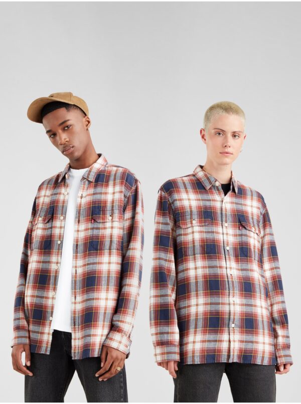 Levi's White-blue unisex checkered shirt Levi's® Jackson Worker - Men's