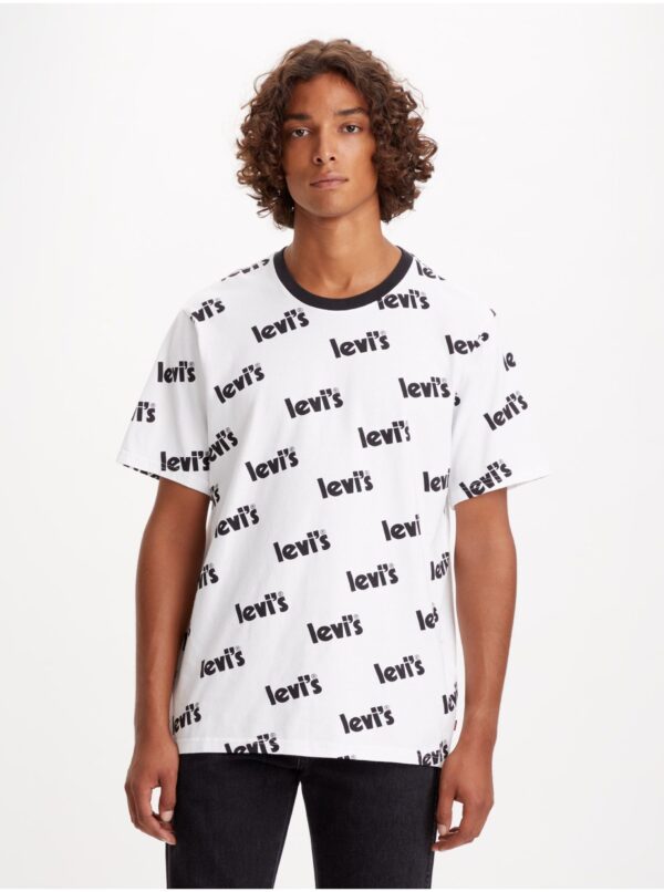 Levi's White men's patterned t-shirt Levi's® Poster - Men's