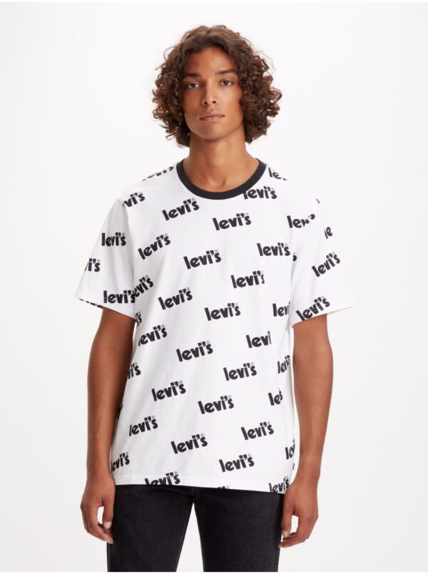 Levi's White men's patterned t-shirt Levi's® Poster - Men's Levi's White men's patterned t-shirt Levi's® Poster - Men's