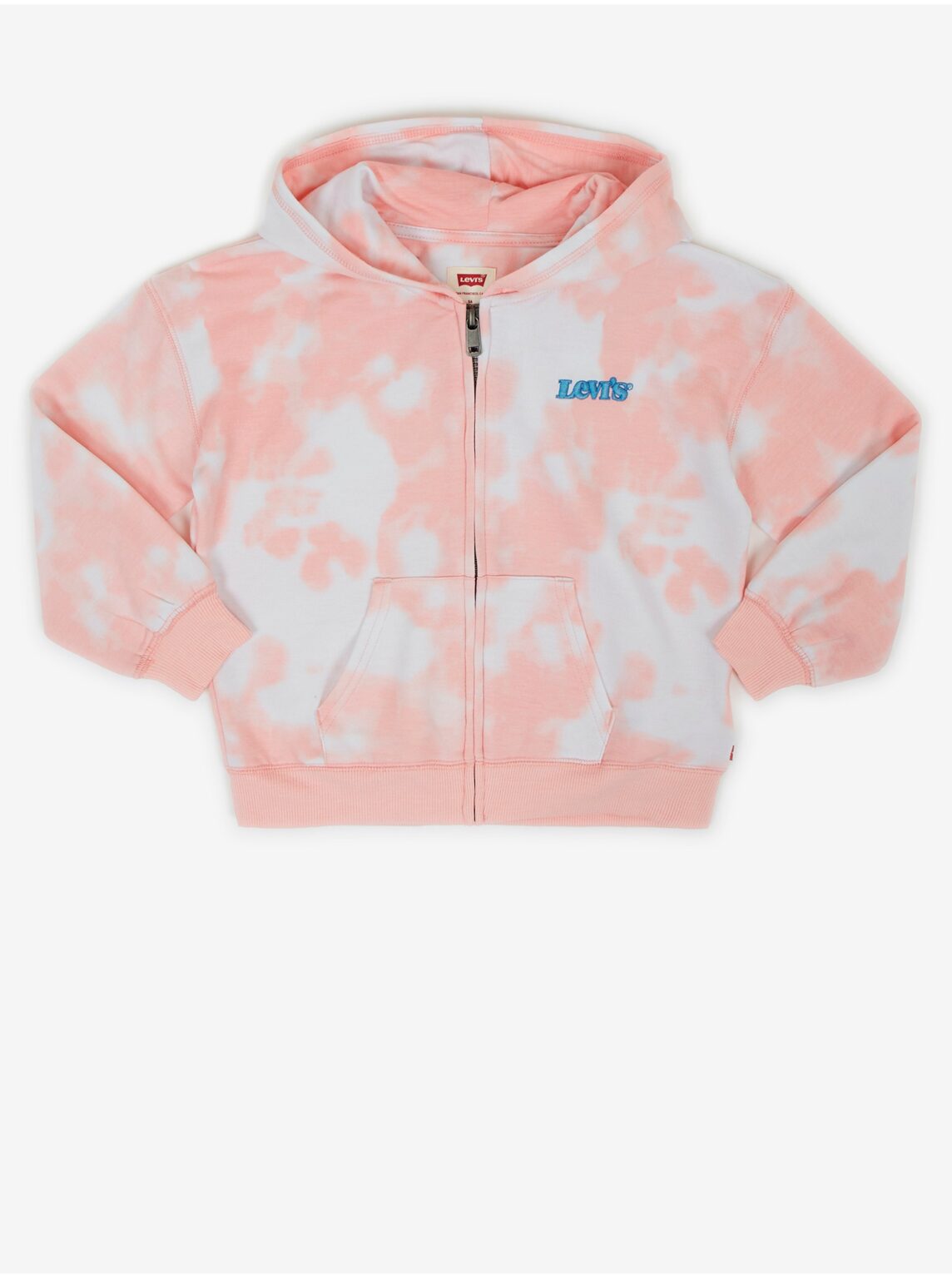Levi's White-pink Girly Batik Zippered Sweatshirt with Hood Levi's® - Girls