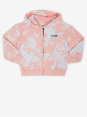 Levi's White-pink Girly Batik Zippered Sweatshirt with Hood Levi's® - Girls