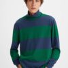 Levi's kék-zöld férfi póló Levi's® LS garbós póló Alpha Naval - Férfi