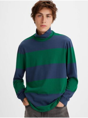 Levi's kék-zöld férfi póló Levi's® LS garbós póló Alpha Naval - Férfi