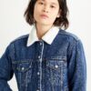 Levi's® Blue Women's Denim Jacket with Faux Fur - Women