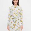 Light Blue Floral Shirt Dress Pieces Lillian - Women