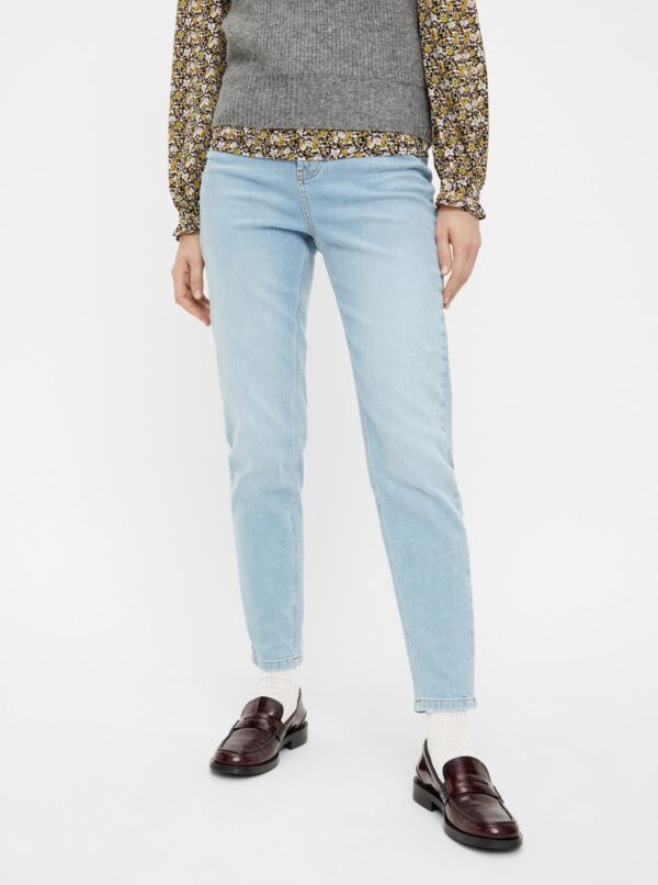 Light Blue Mom Jeans Pieces Leah - Women