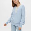 Light Blue Sweater with Ties Pieces - Women