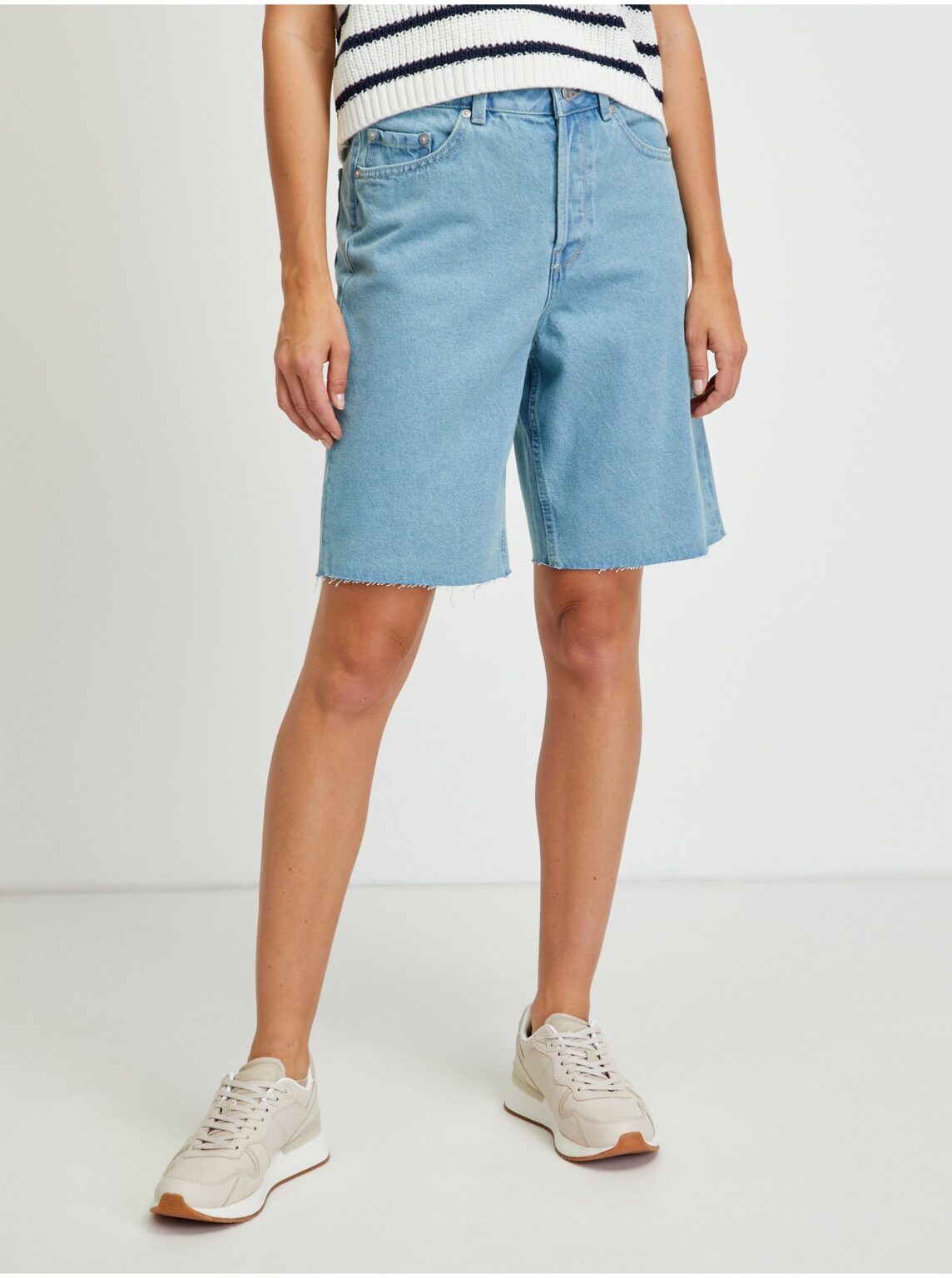 Light Blue Women's Denim Shorts Tom Tailor Denim - Women