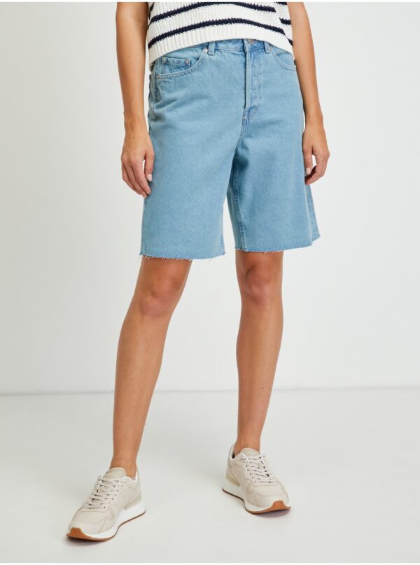 Light Blue Women's Denim Shorts Tom Tailor Denim - Women