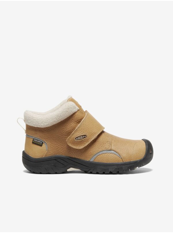 Light Brown Kids Leather Winter Boots Keen Kootenay III - Boys