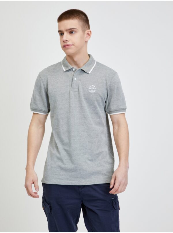 Light Green Heathered Polo Shirt Blend Nate - Men