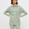 Light Green Hoodie Pieces Ribbi - Women