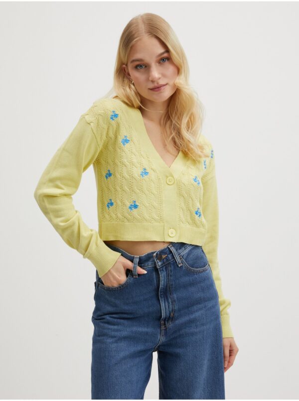 Light Green Ladies Cardigan Noisy May Lil - Ladies Light Green Ladies Cardigan Noisy May Lil - Ladies