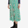 Light Green Ladies Pleated Midi Skirt Tom Tailor - Women