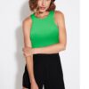 Light Green Womens Crop Top Top ONLY Belia - Women