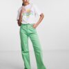 Light Green Women's Wide Jeans Pieces Holly - Women