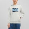 Light Grey Mens Lined Hoodie Jack & Jones Josh - Men