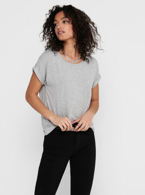 Light Grey Oversized T-Shirt ONLY Moster - Women