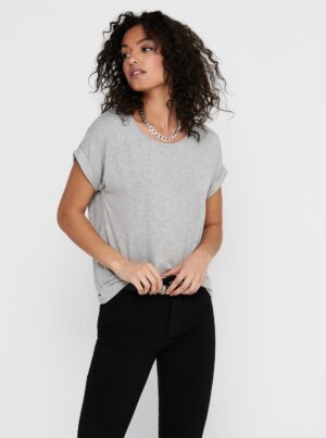 Light Grey Oversized T-Shirt ONLY Moster - Women