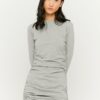 Light Grey Sheath Minidress with Drawstring On Hips TALLY WEiJL - Ladies