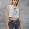 Light Grey Women's Cropped T-Shirt Diesel - Women