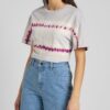 Light Grey Women's Patterned T-Shirt Lee - Women