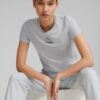 Light Grey Women's Sports T-Shirt Puma - Women