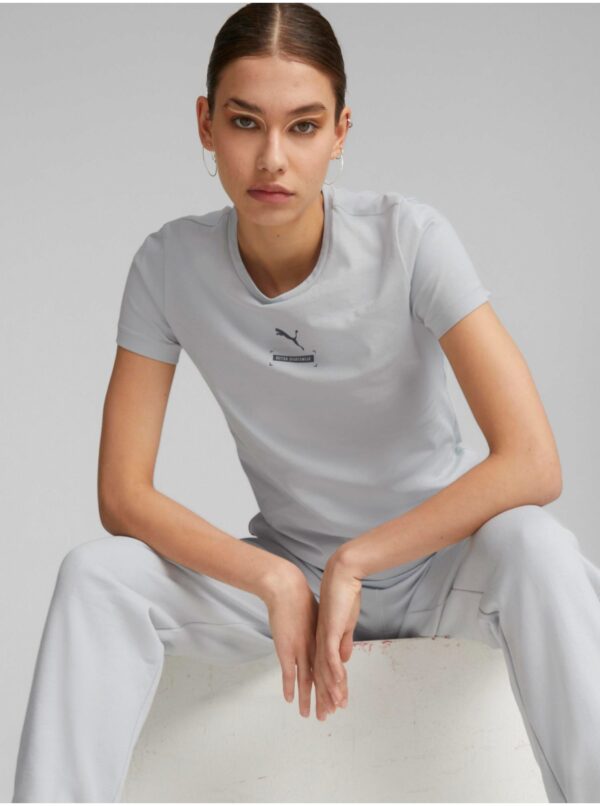 Light Grey Women's Sports T-Shirt Puma - Women