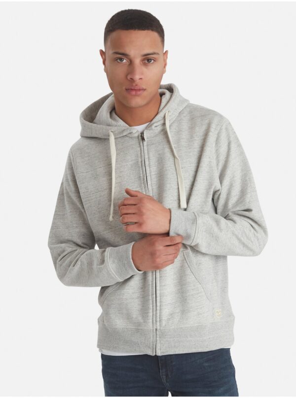 Light Grey Zipped Sweatshirt Blend - Men