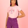 Light Pink Women T-Shirt Blutsgeschwister Message Tee - Women