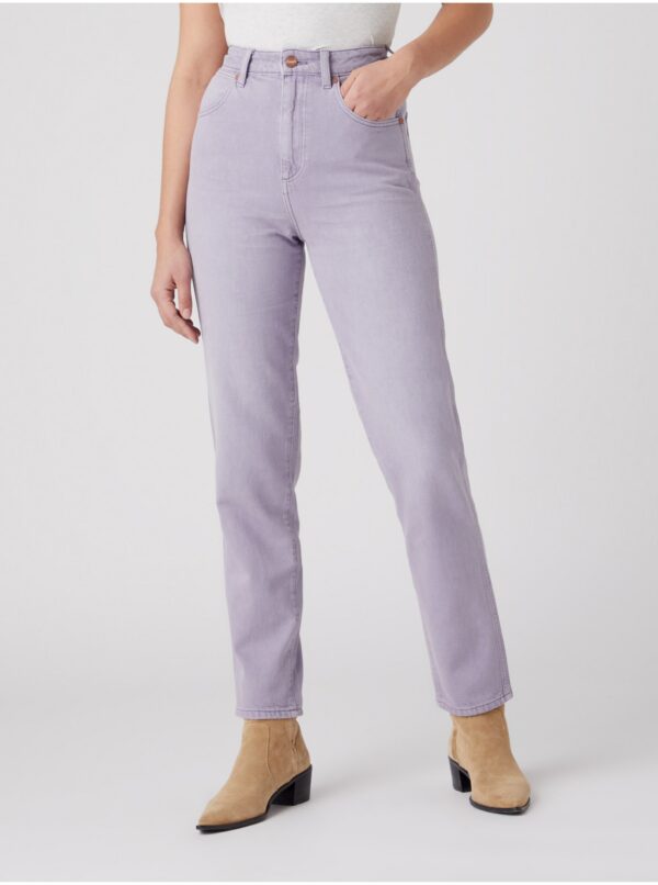 Light Purple Women's Straight Fit Jeans Wrangler - Nők
